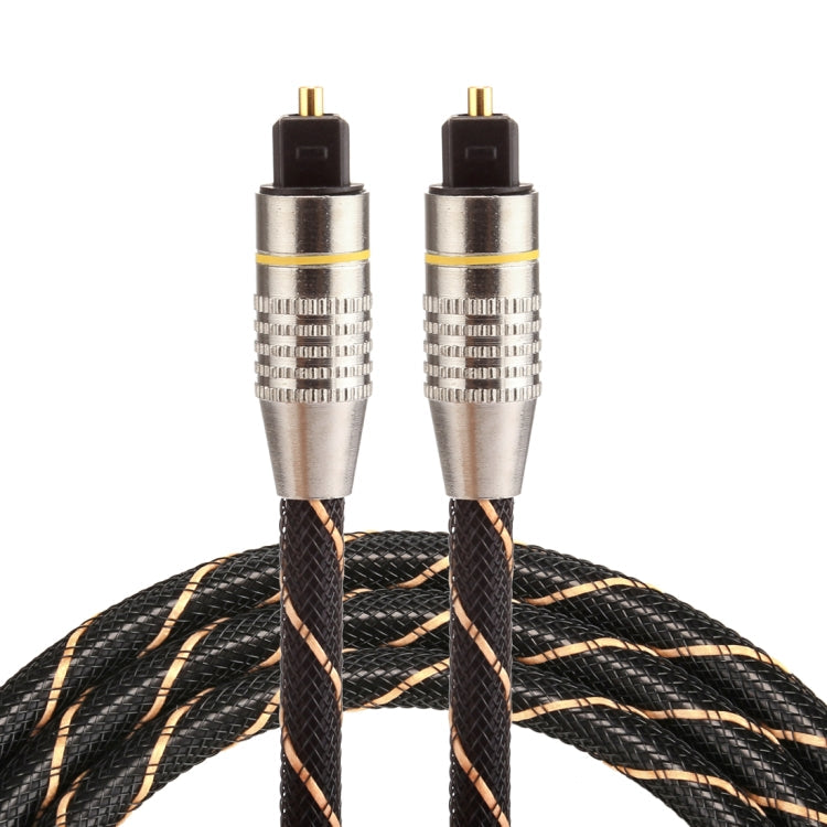 1m OD6.0mm Gold Plated Metal Head Woven Net Line Toslink Male to Male Digital Optical Audio Cable