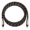 2m OD6.0mm Gold Plated Metal Head Woven Net Line Toslink Male to Male Digital Optical Audio Cable