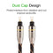 2m OD6.0mm Gold Plated Metal Head Woven Net Line Toslink Male to Male Digital Optical Audio Cable
