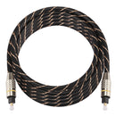 3m OD6.0mm Gold Plated Metal Head Woven Net Line Toslink Male to Male Digital Optical Audio Cable