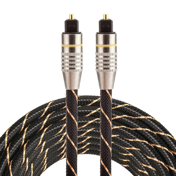 3m OD6.0mm Gold Plated Metal Head Woven Net Line Toslink Male to Male Digital Optical Audio Cable