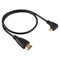 50cm 4K HDMI Male to Micro HDMI Right Angled Male Gold-plated Connector Adapter Cable