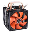 CoolAge AMD CPU Heatsink Hydraulic Bearing Cooling Fan Double Cooling Fan 3 Pin for Intel LGA775 115X AM2 AM3 AM4 FM1 FM2 1366