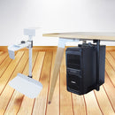 Universal PC Case Holder CPU Stand Hanging Adjustable Computer Mainframe Host Bracket, 100-430mm Height Adjustable, 135-230mm Width Adjustable(Black)