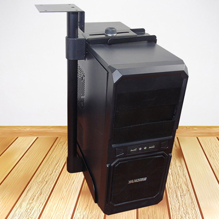 Universal PC Case Holder CPU Stand Hanging Adjustable Computer Mainframe Host Bracket, 100-430mm Height Adjustable, 135-230mm Width Adjustable(Black)