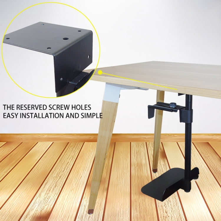 Universal PC Case Holder CPU Stand Hanging Adjustable Computer Mainframe Host Bracket, 100-430mm Height Adjustable, 135-230mm Width Adjustable(White)