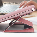 Build-in Magnetic Design Adjustable Automatic Adsorption Laptop PU Stand(Pink)