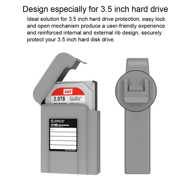 ORICO PHI-35 3.5 inch SATA HDD Case Hard Drive Disk Protect Cover Box(Orange)