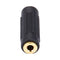 Gold Plated 3.5mm Female Jack to 3.5mm Female Jack Audio Adapter(Black)