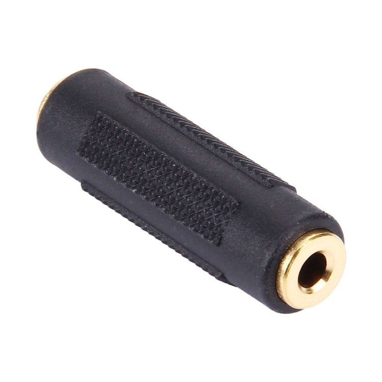 Gold Plated 3.5mm Female Jack to 3.5mm Female Jack Audio Adapter(Black)