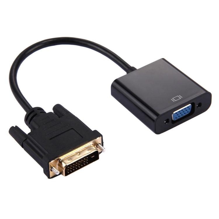 DVI-D 24+1 Pin Man to VGA 15 Pin HDTV Adapter Converter(Black)