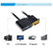 DVI-D 24+1 Pin Man to VGA 15 Pin HDTV Adapter Converter(Black)