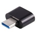Plastic USB-C / Type-C Male to USB 2.0 Female OTG Data Transmission Charging Adapter(Black)