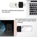 Plastic USB-C / Type-C Male to USB 2.0 Female OTG Data Transmission Charging Adapter(Black)