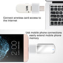 Plastic USB-C / Type-C Male to USB 2.0 Female OTG Data Transmission Charging Adapter(White)