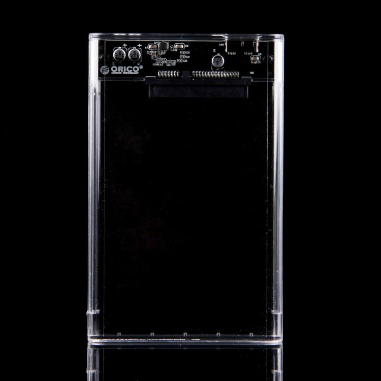 ORICO 2139U3-CR USB3.0 Transparent External Hard Disk Box Storage Case for 9.5mm 2.5 inch SATA HDD / SSD