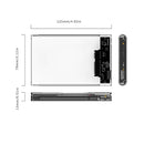 ORICO 2139U3-CR USB3.0 Transparent External Hard Disk Box Storage Case for 9.5mm 2.5 inch SATA HDD / SSD