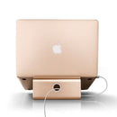 Aluminum Cooling Stand for Laptop, Suitable for Mac Air, Mac Pro, iPad, and Other 11-17 inch Laptops (Gold)