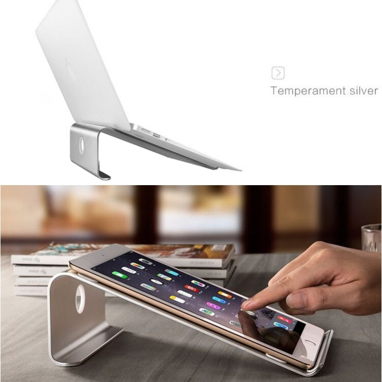 Aluminum Cooling Stand for Laptop, Suitable for Mac Air, Mac Pro, iPad, and Other 11-17 inch Laptops (Silver)