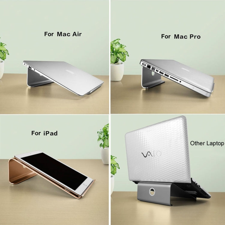Aluminum Cooling Stand for Laptop, Suitable for Mac Air, Mac Pro, iPad, and Other 11-17 inch Laptops (Silver)