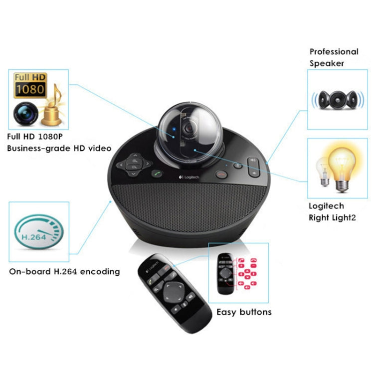 Logitech BCC950 1080P 30FPS Business HD Remote Control WebCam