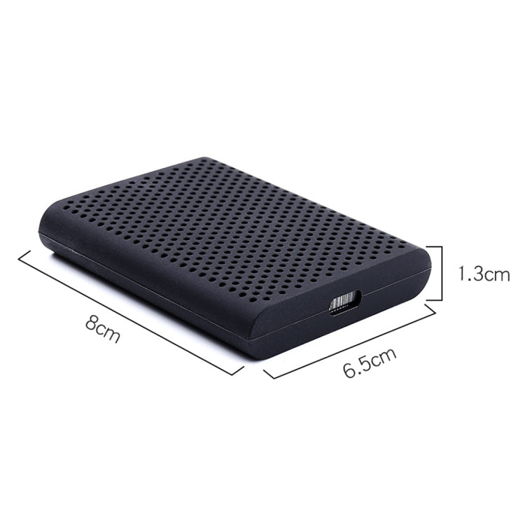 PT500 Scratch-resistant All-inclusive Portable Hard Drive Silicone Protective Case for Samsung Portable SSD T5, with Vents (Black)