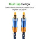 EMK LSYJ-A 2m OD6.0mm Gold Plated Metal Head Toslink Male to Male Digital Optical Audio Cable