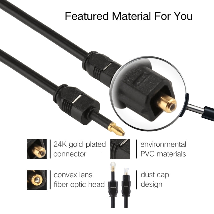 1m OD4.0mm Toslink Male to 3.5mm Mini Toslink Male Digital Optical Audio Cable