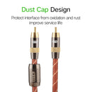 EMK TZ/A 1.5m OD8.0mm Gold Plated Metal Head RCA to RCA Plug Digital Coaxial Interconnect Cable Audio / Video RCA Cable