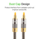 EMK YL-A 8m OD8.0mm Gold Plated Metal Head Toslink Male to Male Digital Optical Audio Cable