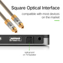 EMK YL-A 15m OD8.0mm Gold Plated Metal Head Toslink Male to Male Digital Optical Audio Cable