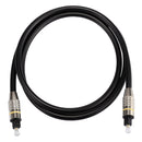 1m OD6.0mm Nickel Plated Metal Head Toslink Male to Male Digital Optical Audio Cable