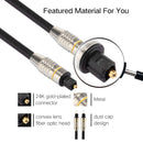 1m OD6.0mm Nickel Plated Metal Head Toslink Male to Male Digital Optical Audio Cable