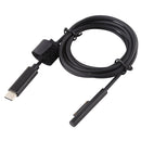 USB-C / Type-C to 6 Pin Magnetic Male Laptop Power Charging Cable for Microsoft Surface Pro 6 / 5 , Cable Length: about 1.5m
