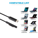 USB-C / Type-C to 6 Pin Magnetic Male Laptop Power Charging Cable for Microsoft Surface Pro 6 / 5 , Cable Length: about 1.5m