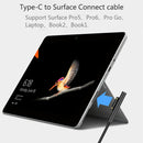 USB-C / Type-C to 6 Pin Magnetic Male Laptop Power Charging Cable for Microsoft Surface Pro 6 / 5 , Cable Length: about 1.5m