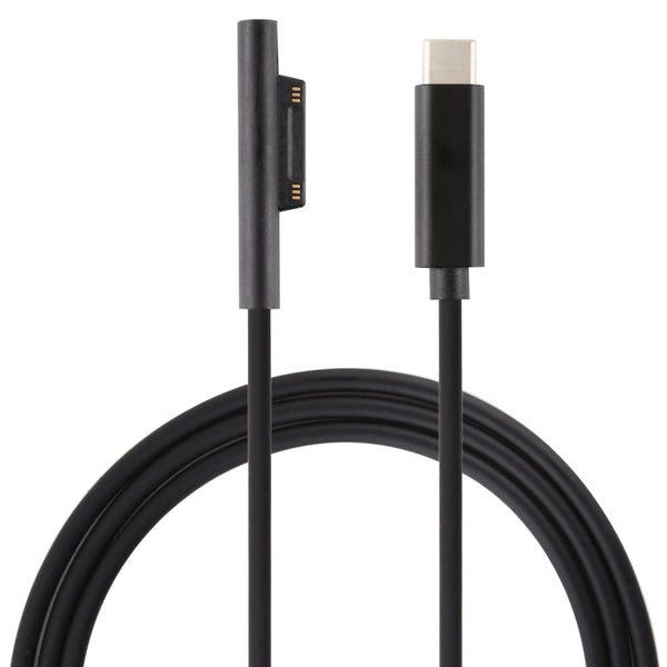 USB-C / Type-C to 6 Pin Magnetic Male Laptop Power Charging Cable for Microsoft Surface Pro 6 / 5 , Cable Length: about 1.5m