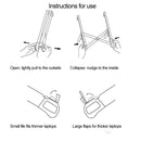 NEXSTAND Laptop Height Extender Holder Stand Folding Portable Computer Heat Dissipation Bracket, Size: 27x3.9x3.6cm(Black)