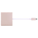 USB-C / Type-C 3.1 Male to USB-C / Type-C 3.1 Female & HDMI Female & USB 3.0 Female Adapter(Gold)