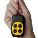 Colorful Four-Key Copying Remote Garage Door Gate Wireless Remote Control 433MHZ Copy Key Cloning Duplicator(Yellow)