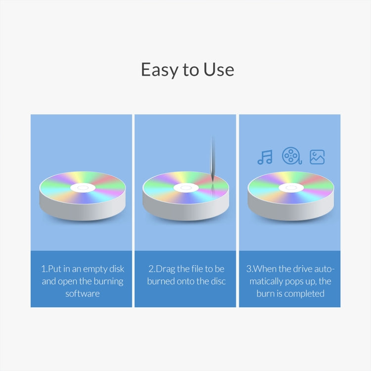 ORICO DVD-XD007 Portable USB 3.0 Interface External CD DVD Optical Drive CD/DVD-RW Recorder