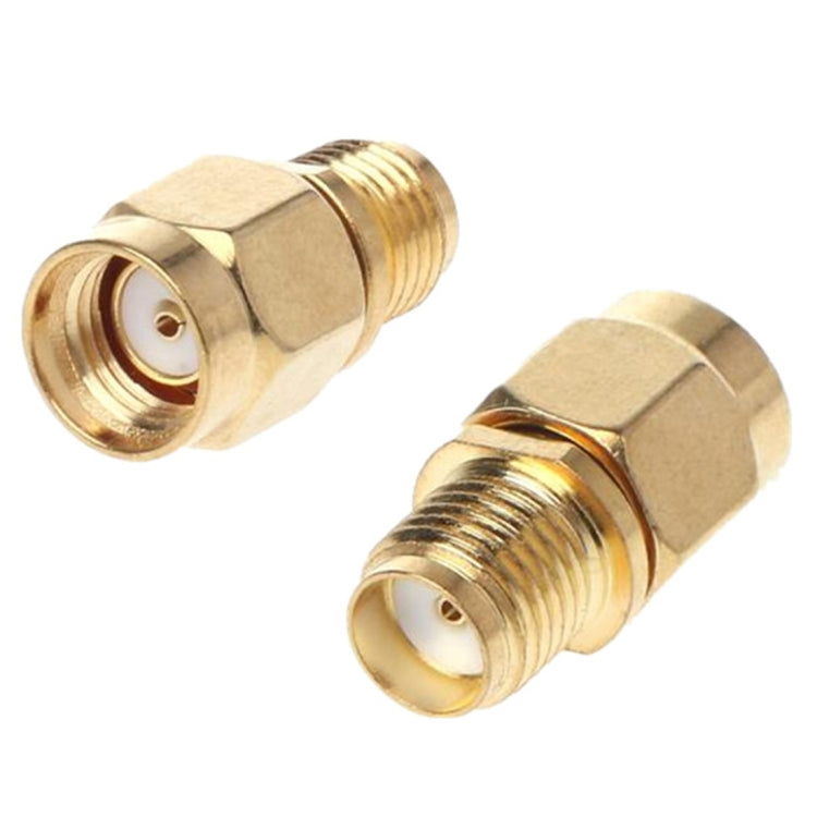 Straight Gold Plated RP-SMA Male to SMA Female Adapter