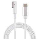 45W / 60W / 65W / 85W 5 Pin MagSafe 1 (L-Shaped) to USB-C / Type-C PD Charging Cable(White)