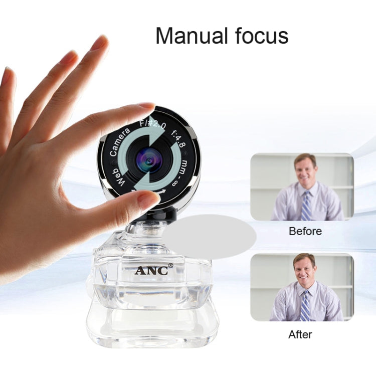 Aoni ANC Wolf Demon Night Vision IPTV WebCam Teleconference Teaching Live Broadcast Computer Camera with Microphone, Drive-free Plug and Play