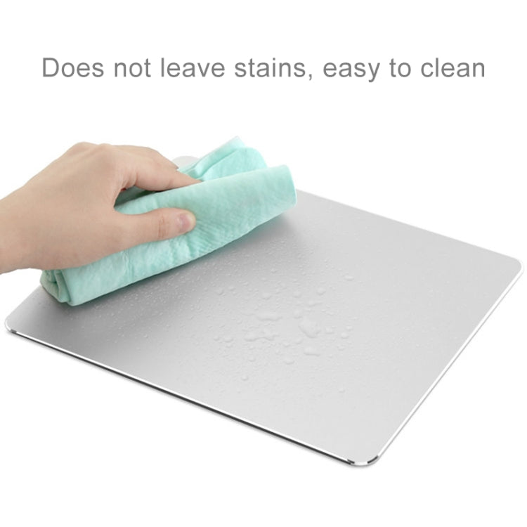 Aluminum Alloy Double-sided Non-slip Mat Desk Mouse Pad, Size : Mini(Silver)