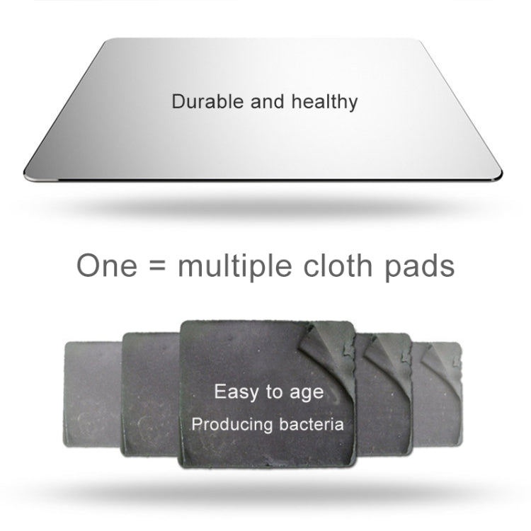 Aluminum Alloy Double-sided Non-slip Mat Desk Mouse Pad, Size : Mini(Silver)