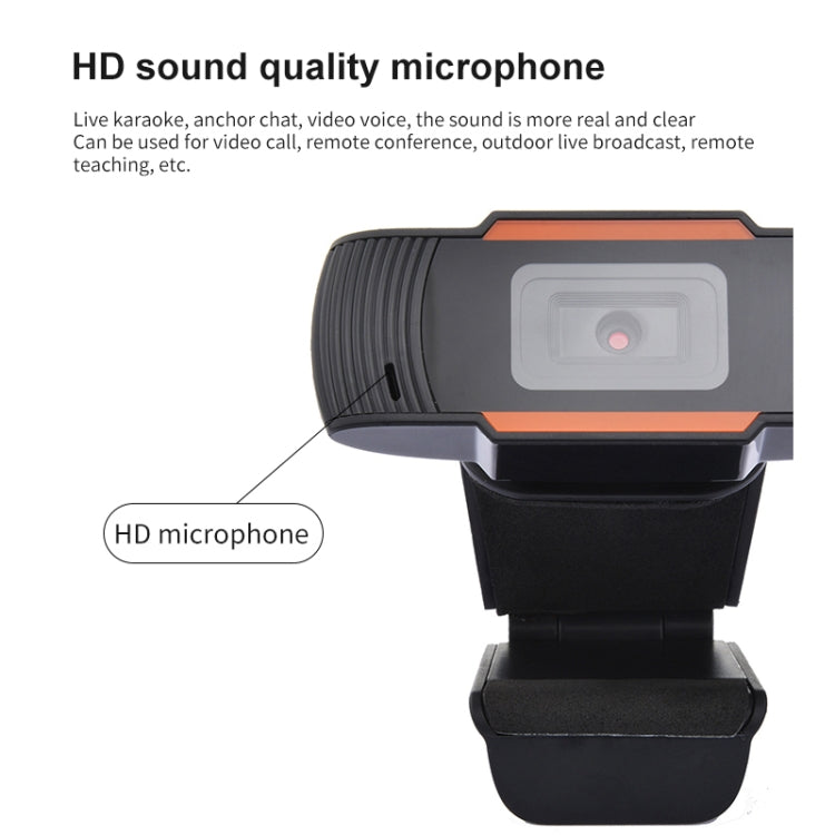 720P Manual Focus Webcam USB Camera with Microphone