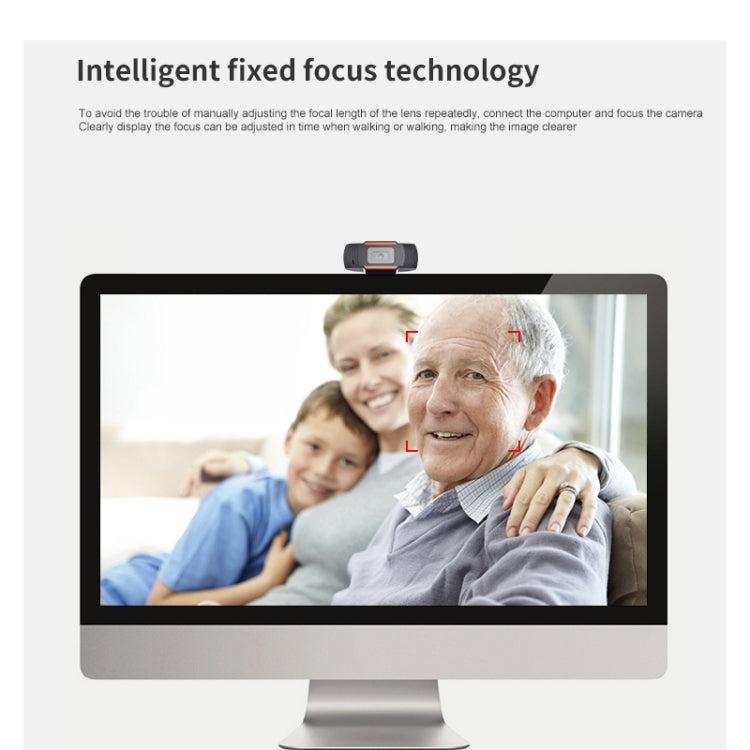 720P Manual Focus Webcam USB Camera with Microphone