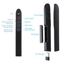 XM930 2.4GHz Wireless Laser PowerPoint Page Turning Pen Multimedia Wireless Presentation Projection Pen with USB Receiver, Support Low Battery Remind, Remote Control Distance: 100m(Black)