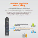 XM930 2.4GHz Wireless Laser PowerPoint Page Turning Pen Multimedia Wireless Presentation Projection Pen with USB Receiver, Support Low Battery Remind, Remote Control Distance: 100m(Black)